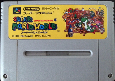 Super Famicom cart of Super Mario World